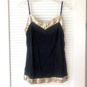 PERFECT Gold Embellished Camisole NWOT!